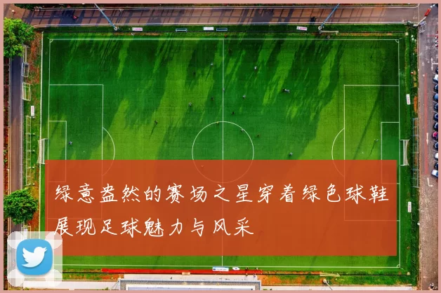 绿意盎然的赛场之星穿着绿色球鞋展现足球魅力与风采